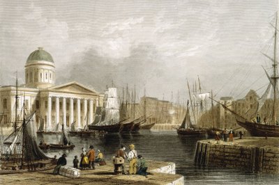 Canning Dock, Liverpool, montrant la douane, 1841 - Unbekannt