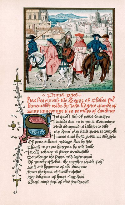 Pèlerins de Canterbury, vers 1420, XIXe siècle - Unbekannt
