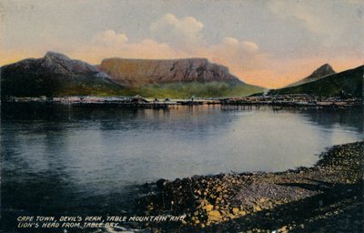 Le Cap, Devils Peak, Table Mountain et Lions Head depuis Table Bay, vers 1900 - Unbekannt