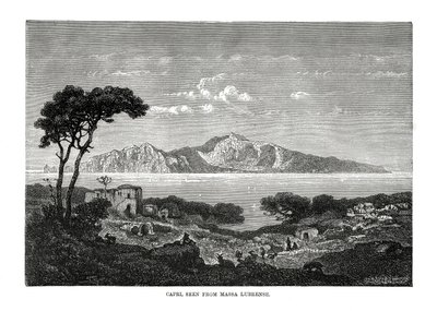 Capri vu de Massa Lubrense, Italie, 1879 - Unbekannt