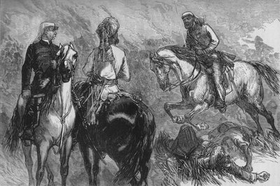 Le capitaine Hope Johnstone apportant des nouvelles de la capture, c1880 - Unbekannt