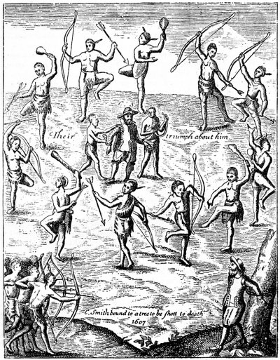 Le capitaine John Smith capturé par les Indiens, Virginie, 1607 - Unbekannt