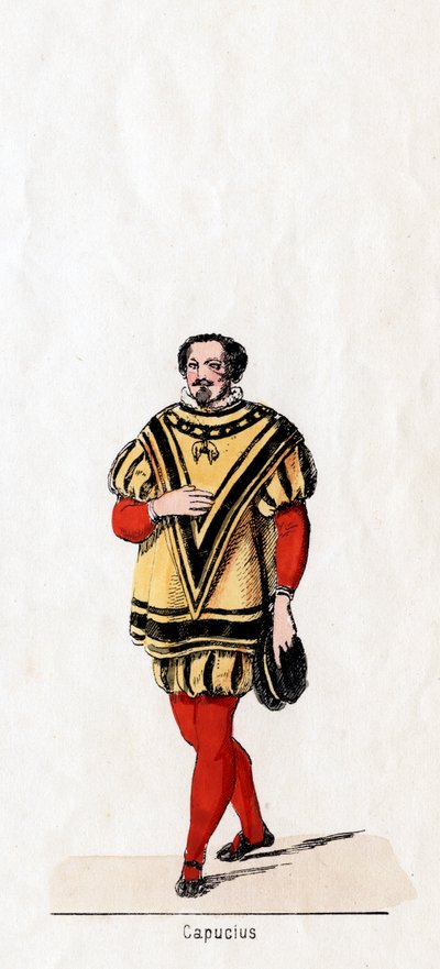 Capucius, costume pour la pièce de Shakespeare, Henry VIII, XIXe siècle - Unbekannt