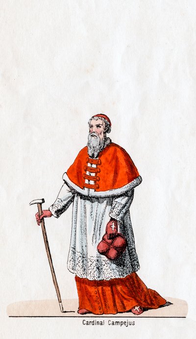 Cardinal Campeius, costume pour la pièce de Shakespeare, Henry VIII, 19e siècle - Unbekannt