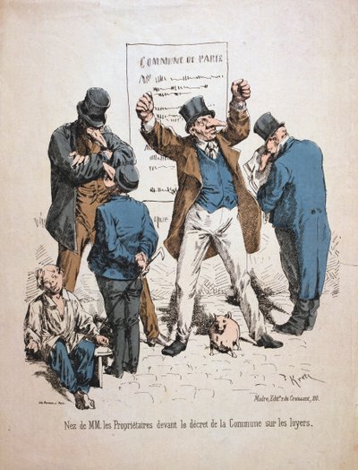 Caricature des propriétaires, Commune de Paris, 1871 - Unbekannt