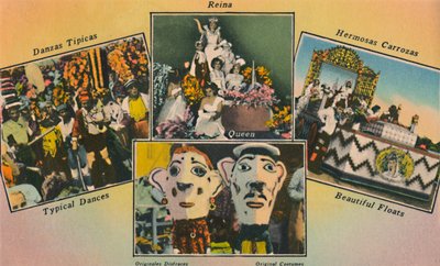 Carnaval. La saison du carnaval à Barranquilla est célèbre le long de la côte caraïbe, vers 1940 - Unbekannt