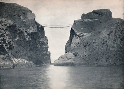 Carrick-A-Rede - Le pont de corde à travers le gouffre, 1895 - Unbekannt