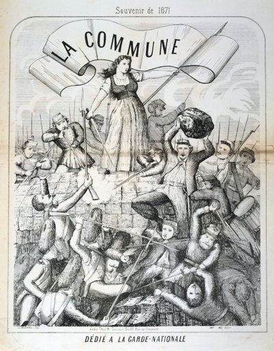 Caricature dédiée à la Garde nationale, Commune de Paris, 1871 - Unbekannt
