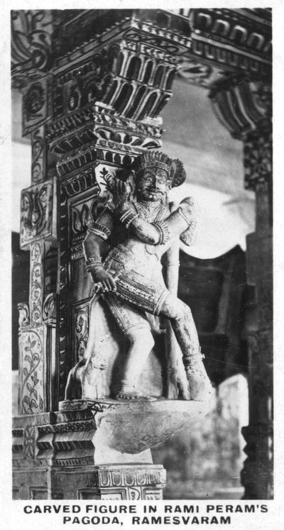 Figure sculptée dans la pagode Rami Perams, Ramesvaram, Inde, vers 1925 - Unbekannt