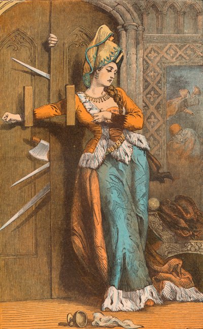 Catherine Douglas barrant la porte, 15ème siècle, vers 1910 - Unbekannt