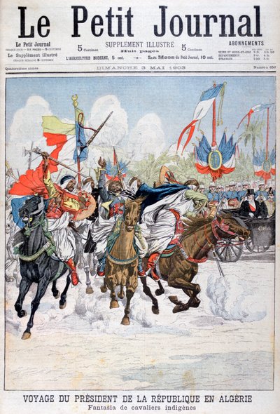Cavalcade de troupes indigènes lors de la visite du Président Loubet en Algérie, 1903 - Unbekannt