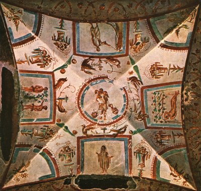 Plafond de la Chambre II du Coemeterium Maius sur la Via Nomentana, Rome, Italie, 1928 - Unbekannt