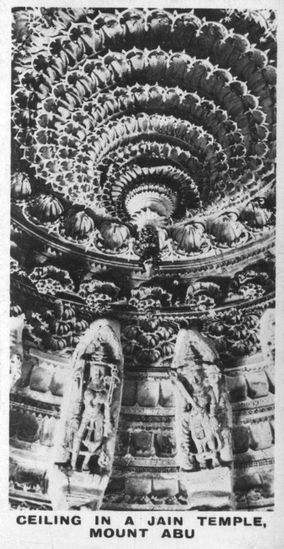 Plafond dans un temple jaïn, Mont Abu, Rajasthan, Inde, vers 1925 - Unbekannt