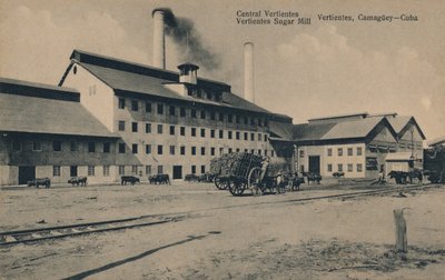 Moulin à sucre Central Vertientes, Camaguey, Cuba, vers 1910 - Unbekannt