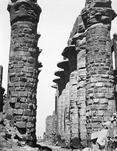 Allée centrale du grand temple de Karnak, Égypte, 1878 - Unbekannt