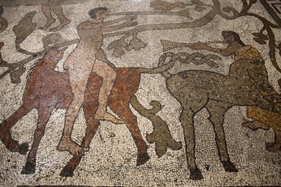 Mosaïque de la nef centrale sur le sol du duomo d