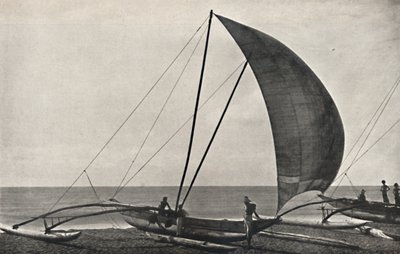 Bateau de pêcheurs ceylanais avec balancier, 1926 - Unbekannt