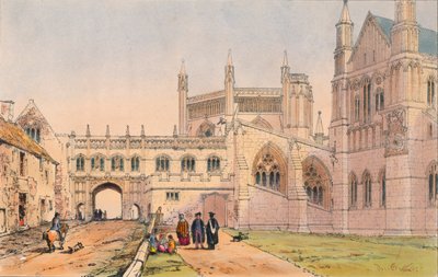 Porte de la Chaîne avec la Salle Capitulaire, 19ème siècle - Unbekannt