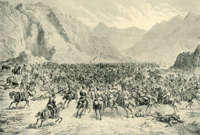 Charge de la cavalerie du Pendjab lors de la deuxième action près de Charasia, le 24 avril 1880 - Unbekannt