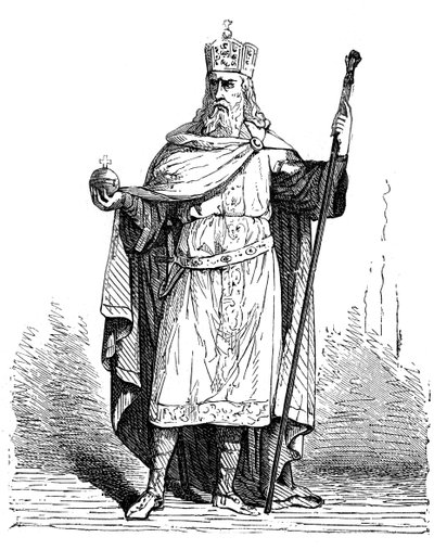 Charlemagne, Roi des Francs et Empereur romain germanique, fin 8e - début 9e siècle 1882-1884 - Unbekannt