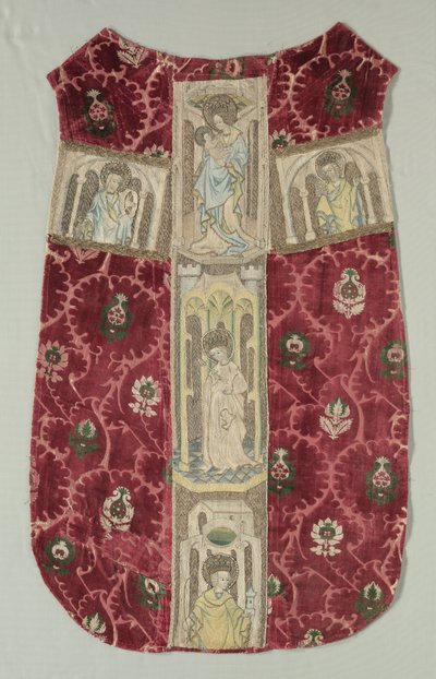 Chasuble avec bande orphrey brodée, 1415-1425 - Unbekannt