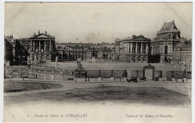 Château de Versailles : vue de la façade - Carte postale fin XIXe-début XXe siècle - Unbekannt