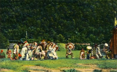 Indiens Cherokee en Costume Traditionnel lors d