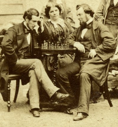 Échecs et cartes, vers 1850 - Unbekannt