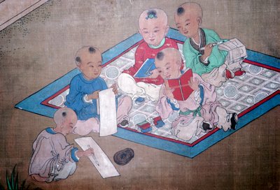 Enfants jouant, peinture japonaise, XVIIIe siècle - Unbekannt