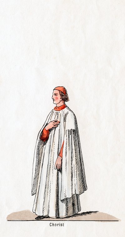 Choriste, costume pour la pièce de Shakespeare, Henry VIII, 19ème siècle - Unbekannt