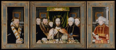 Christ bénissant, entouré d
