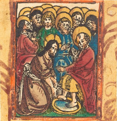 Christ lavant les pieds des apôtres, vers 1490-1500 - Unbekannt