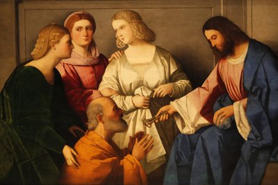 Le Christ remettant les clés à Saint Pierre par Vincenzo Catena Madrid Espagne - Unbekannt