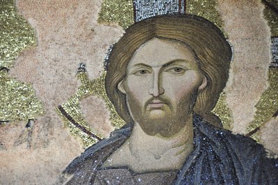Christ pantocrator (en gloire), fresque du XIe siècle, Église Saint-Sauveur-in-Chora (Kariye Camii), Istanbul, Turquie - Unbekannt