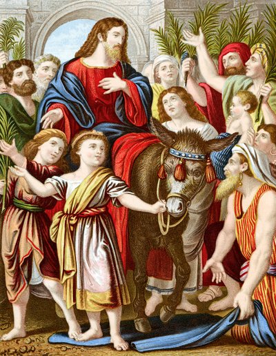 Christ entrant à Jérusalem sur un âne, vers 1860 - Unbekannt