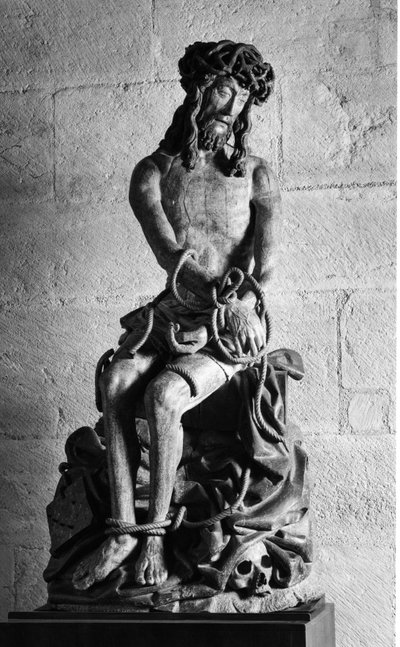 Christ aux liens Sculpture. Hospices Civils de Beaune fondés en 1443 par le Chancelier Nicolas Rolin, Beaune (Côte d