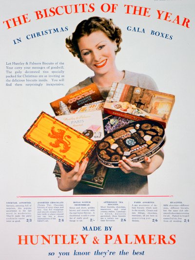 Publicité de Noël pour les biscuits Huntley et Palmers, 1935 - Unbekannt