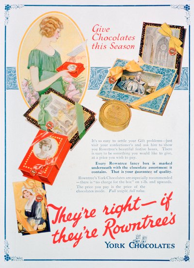 Publicité de Noël pour les chocolats Rowntrees York, 1924 - Unbekannt