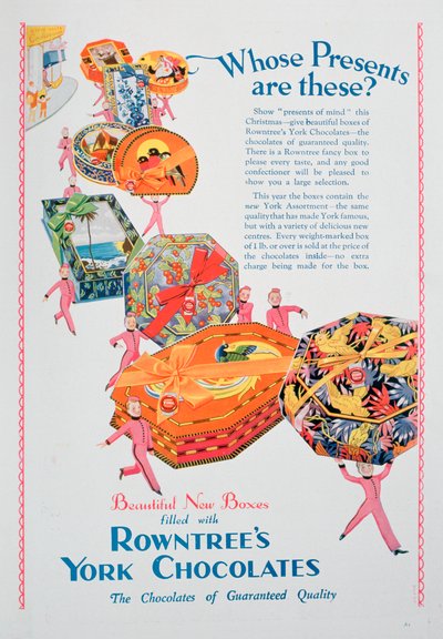 Publicité de Noël pour les chocolats Rowntrees York, 1928 - Unbekannt