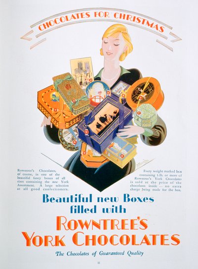 Publicité de Noël pour les chocolats Rowntrees York, 1928 - Unbekannt
