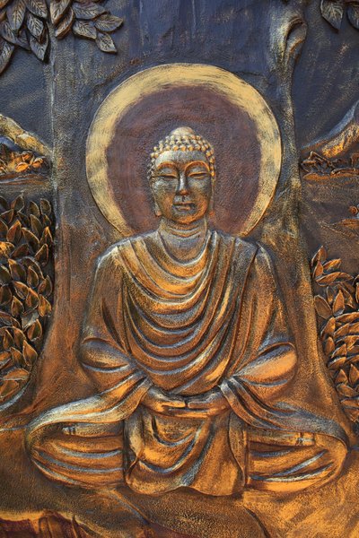Pagode bouddhiste Chua Thien Lam Go. Bouddha Shakyamuni en posture de méditation. Thay Ninh, Vietnam - Unbekannt