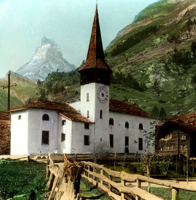 Église et Cervin, Zermatt, Suisse - Unbekannt