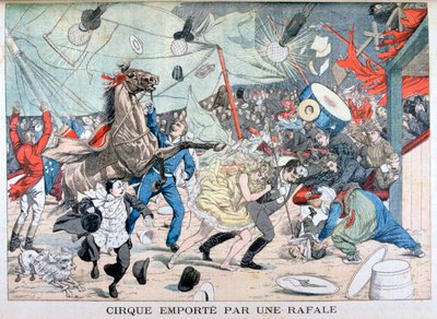Chapiteau de cirque emporté par le vent, Saint-Étienne, France, 1903 - Unbekannt