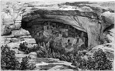 Palais des falaises dans le canyon de Cliff Palace, sud-ouest du Colorado, USA, 1901 - Unbekannt