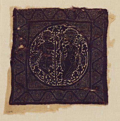 Fragment de tissu avec Vénus et Énée - Unbekannt