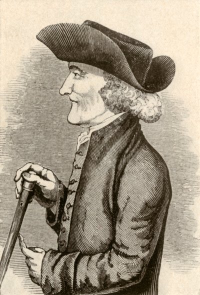 Chapeau à trois cornes porté par un gentleman quaker de Pennsylvanie, 1774, 1937 - Unbekannt
