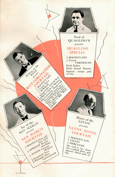 Recettes de cocktails, vers 1935 - Unbekannt