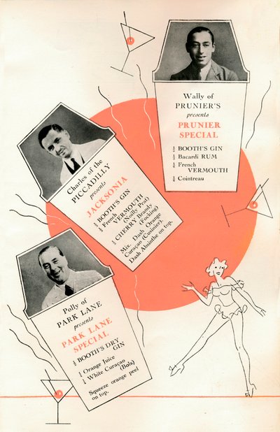 Recettes de cocktails, vers 1935 - Unbekannt