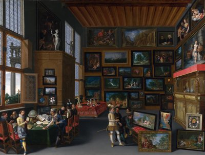 Cognoscenti dans une pièce ornée de tableaux - Unbekannt