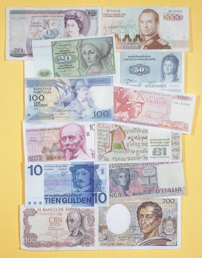 Collection de billets de banque européens de la fin du XXe siècle - Unbekannt